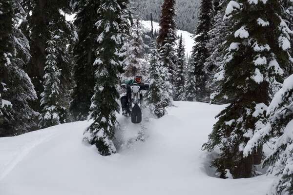 Awesome Steep Snowbike Day