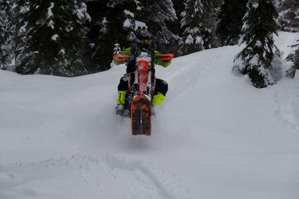 Awesome Steep Snowbike Day