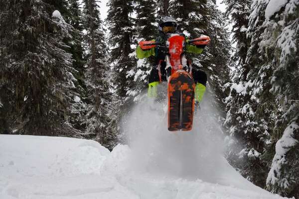 Awesome Steep Snowbike Day