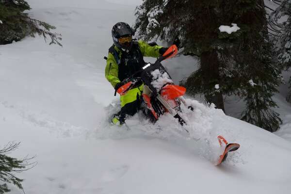 Awesome Steep Snowbike Day