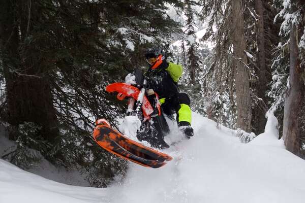 Awesome Steep Snowbike Day