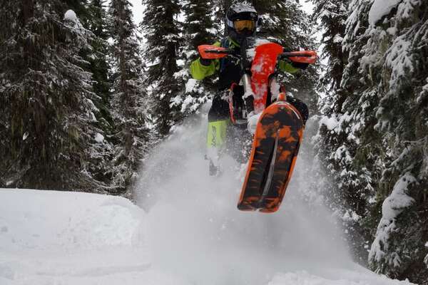 Awesome Steep Snowbike Day