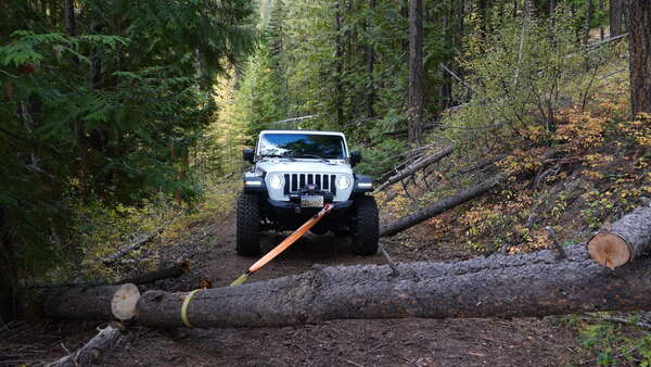 Jeep Assisted Dirt Bike Trail Repair