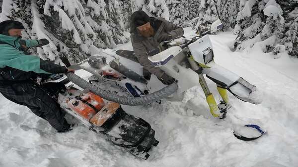 1st Timer & Snowbike Rescue!